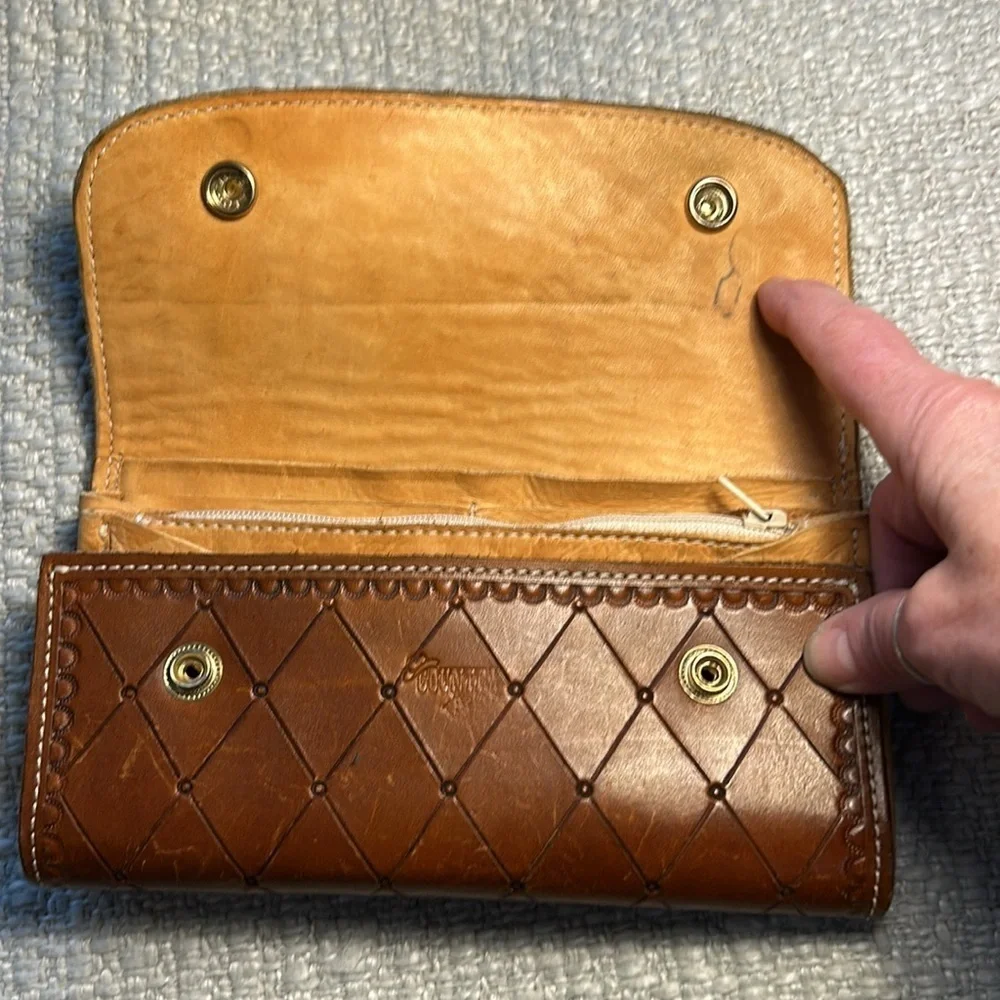 COUNTRY BUG WALLET BROWN LEATHER